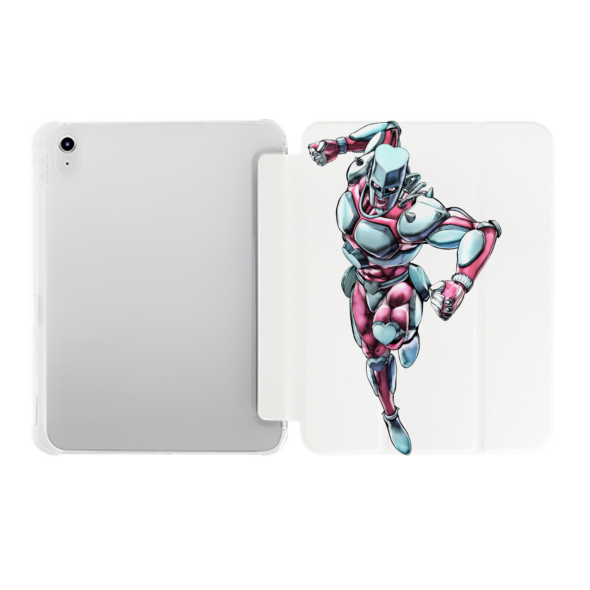 （画像用） ジョジョの奇妙な冒険 ひがしかた じょうすけ JoJo's Bizarre Adventure Higashikata Josuke IPad ケース ペン収納付き 三つ折りスタンド PUレザー×シリコン 対応機種9.5/10.5/10.9インチ